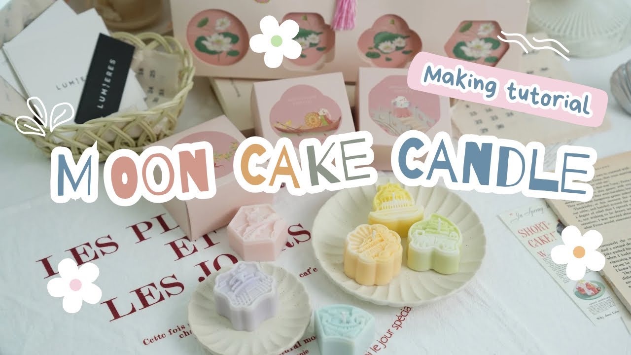 How to Make Gradient Mooncake Candles | Mid-Autumn DIY Gift Idea 🕯🌕