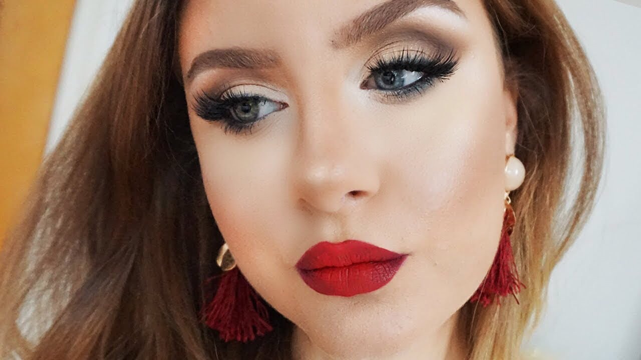🎄COME TRUCCARSI 💋A NATALE?😱Idea Trucco Facile con pochi prodotti e Ombre Lips con Rossetto Rosso!