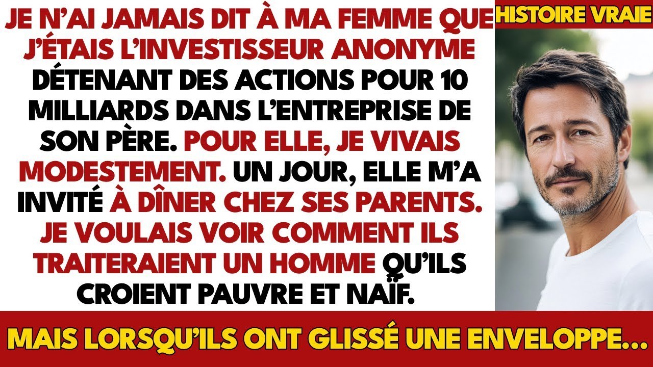 Jamais Dit À Ma Femme Que Je Suis L'investisseur Anonyme Avec 8 Milliards Dans Sa Société Paternelle