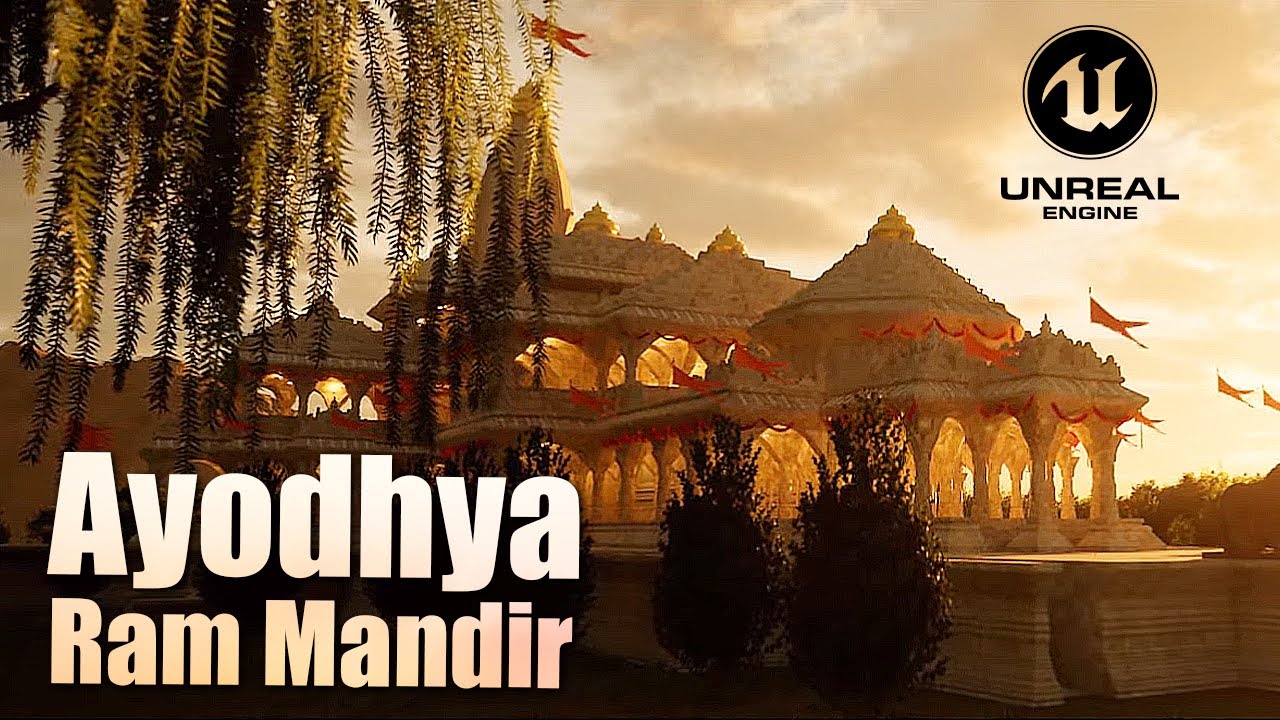 3D Shri Ram Mandir Ayodhya || Unreal Engine 5.3 #unrealengine #Ram Mandir(3D Animation)