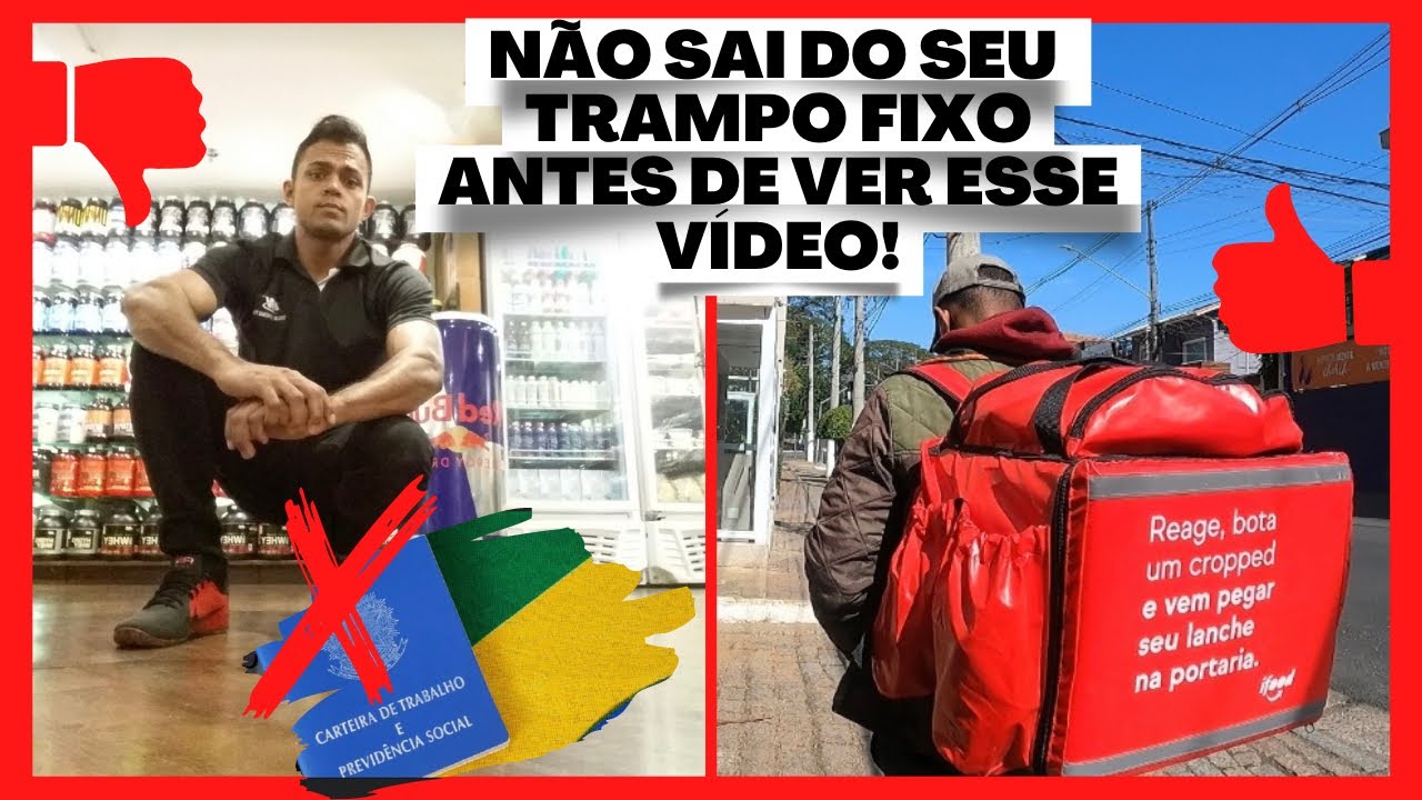 SAI DO TRABALHO FIXO CLT PRA TRABALHAR NAS ENTREGAS POR APLICATIVO*