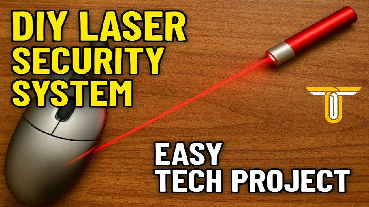 DIY Laser Security System with an Old Mouse and Laser Light | Easy Tech Project Tutorial
