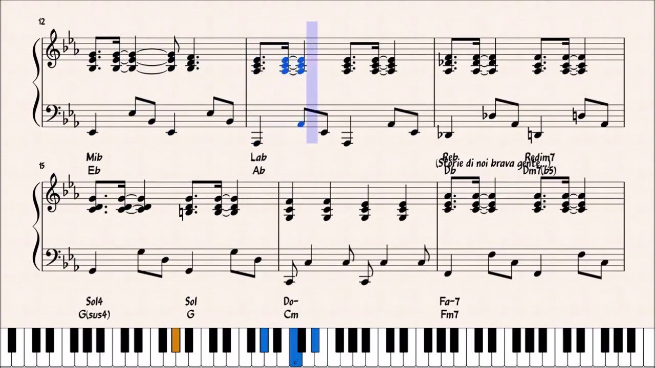 STORIE DI TUTTI I GIORNI - RICCARDO FOGLI - ACCOMPAGNAMENTO PIANISTICO
