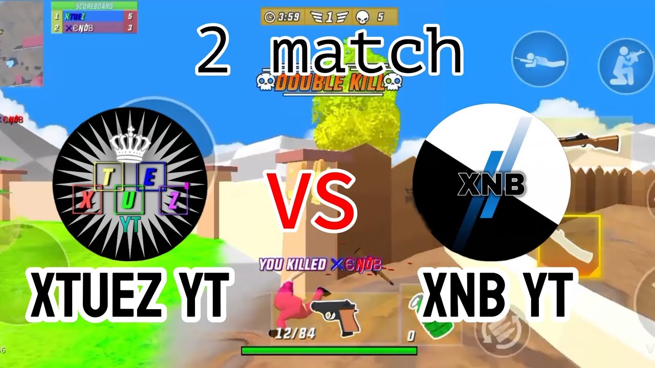 Me vs @XagleZ_PvP (1v1 sniper) 2 match #gameplay #dudetheftwars 