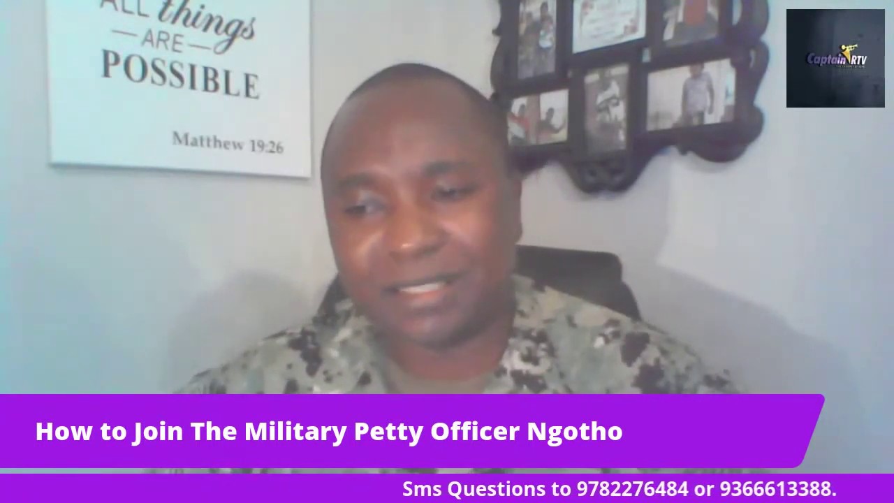 Kenyan Born Petty Officer Moses Ngotho, a US Navy Recruiter telling us how to join the military.
