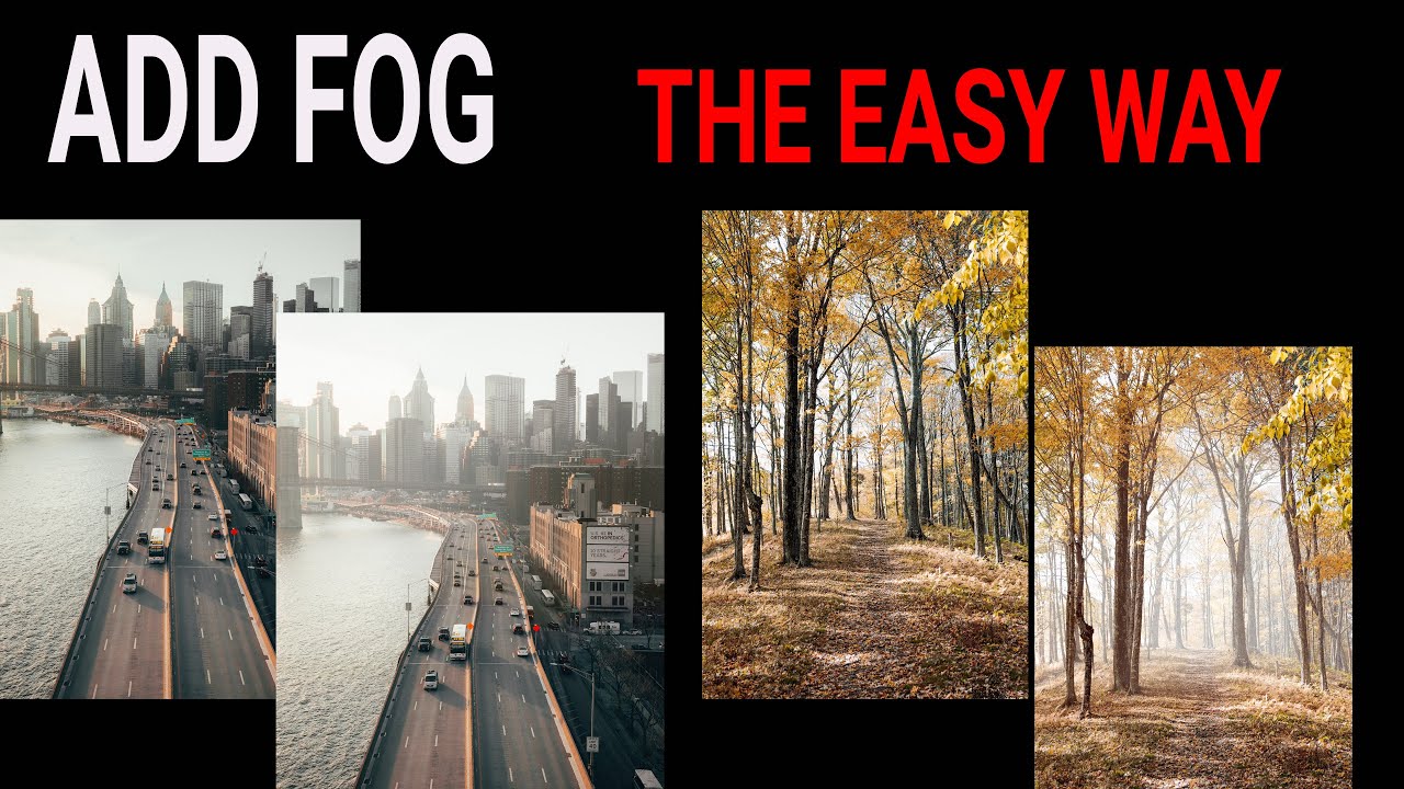How to add fog (atmosphere) In Photoshop the EASY way.