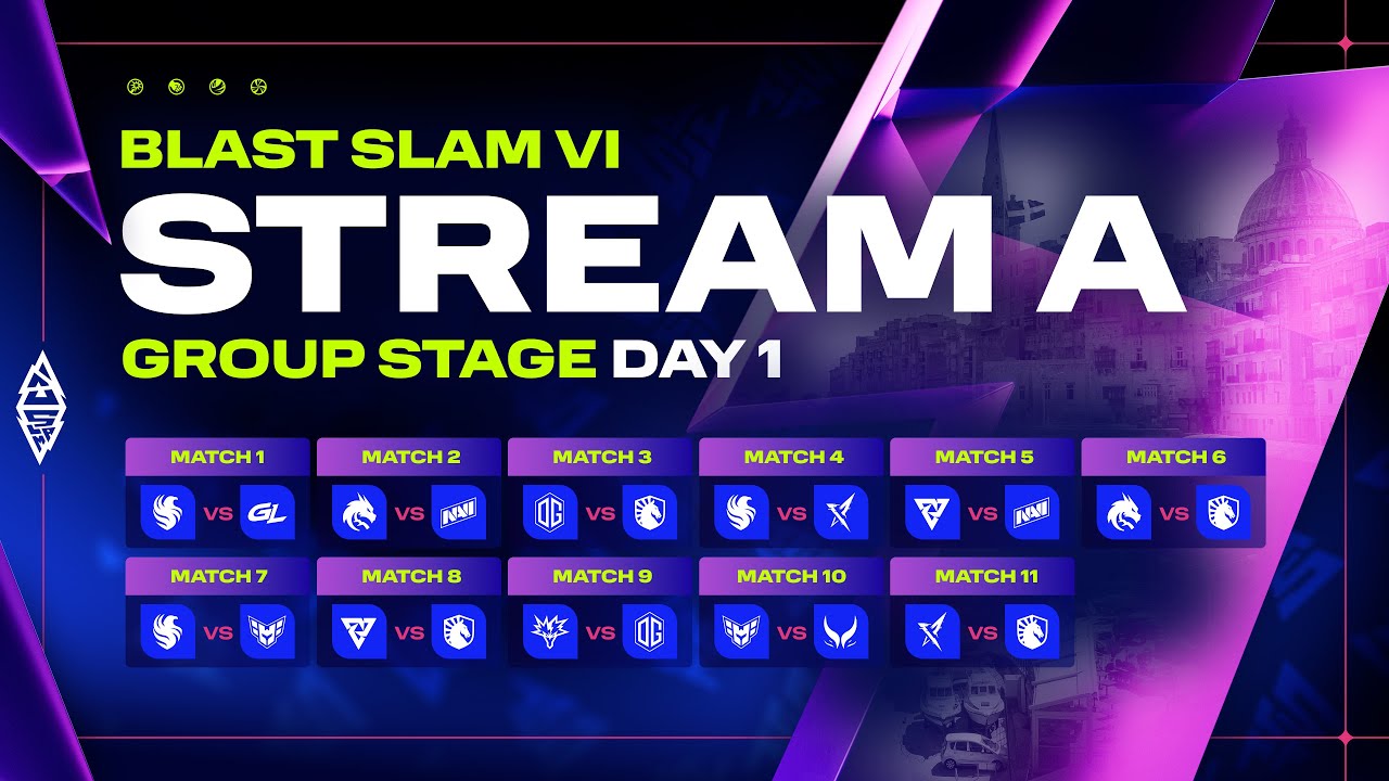 [A] BLAST Slam VI: Malta, Group Stage, Day 1 - Dota 2 LIVE