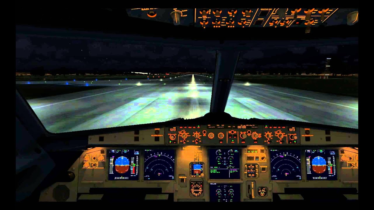 Aerosoft Airbus X Extended A320 Cockpit Take off Manchester
