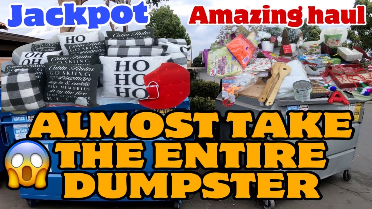 THESE DUMPSTERS WERE ALL LOADED WITH GOODIES AND DECORATIONS. I ALMOST TAKE THE ENTIRE  DUMPSTER!!