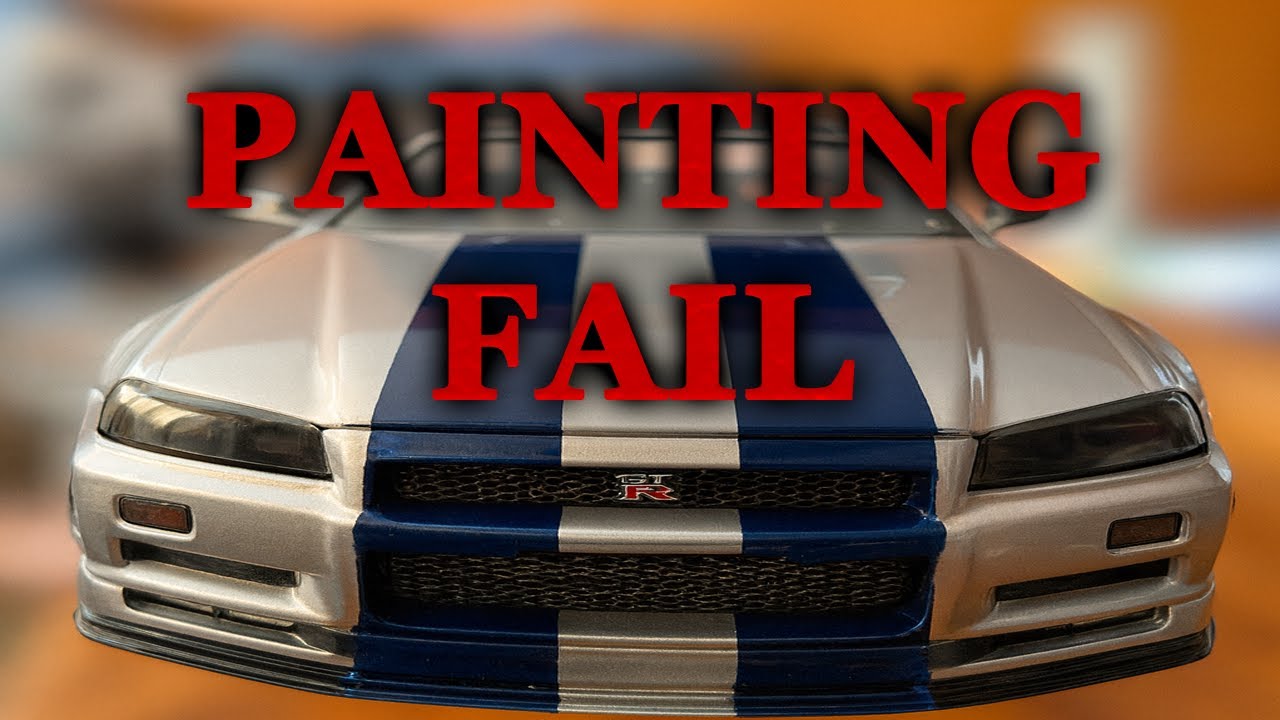 Building a Killerbody R34&hellip; Gone Wrong 😭💙 | 2 Fast 2 Furious Brian&rsquo;s Skyline RC Body FAIL