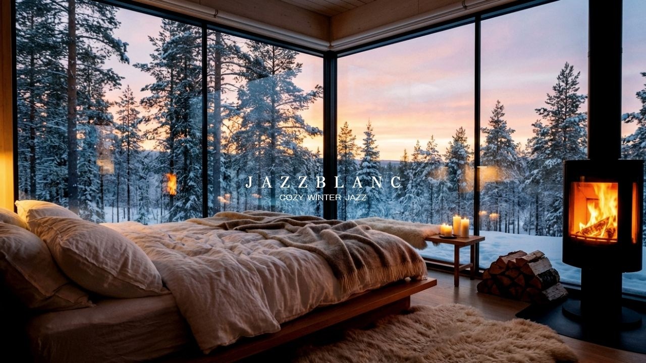 [Playlist]눈 덮인 숲속, 벽난로 옆 포근한 겨울 재즈 | Cozy Winter Jazz