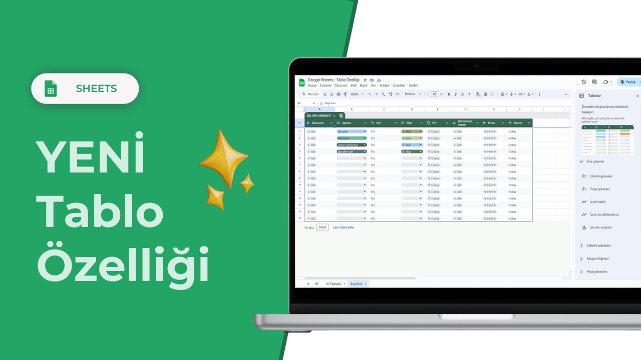 Google Sheets’te Oyun Değiştirici Yenilikler: Yeni Tablolar ve Şablonlar!
