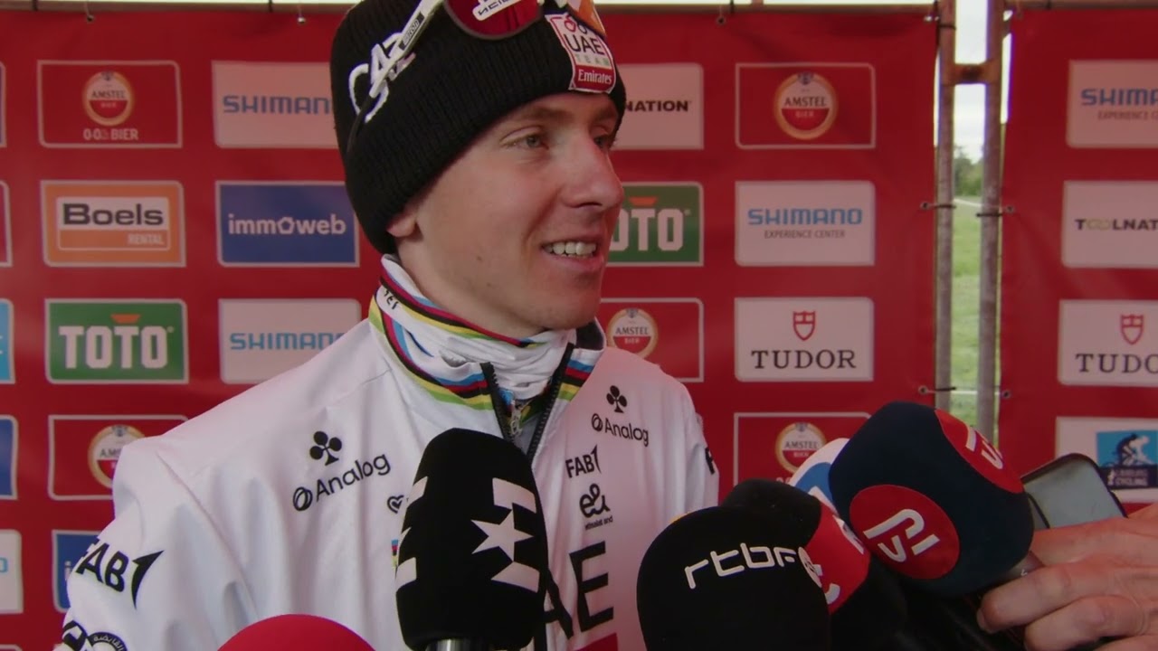 Tadej Pogacar - interview at the finish - Amstel Gold Race 2025