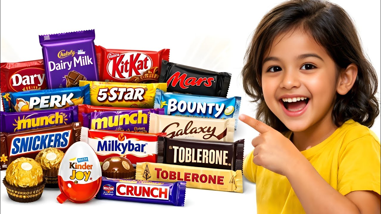 Chocolate Names for Kids | बच्चों के लिए चॉकलेट के नाम | 20 chocolate name 