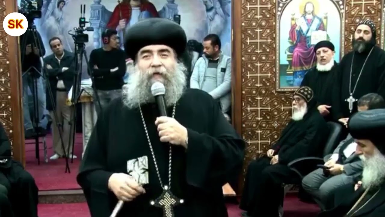 كلمه نيافه الأنبا يؤنس اسقف اسيوط في صلاه جنازه الشماس عادل هارون أخو الأنبا بيمن بالجسد