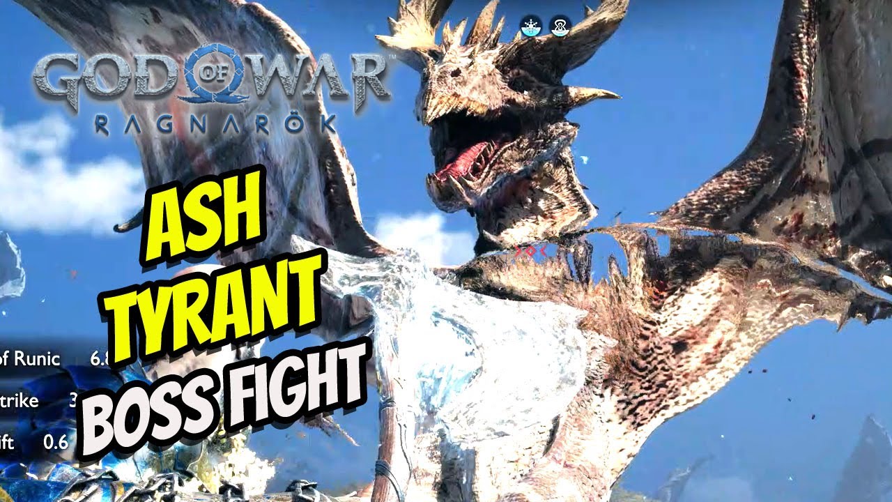 The Ash Tyrant Dragon Boss Fight - God of War Ragnarok