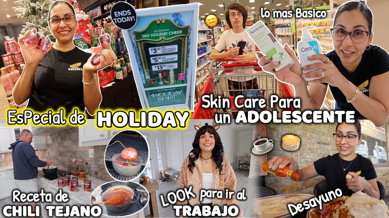 Aprovechando Los primeros ESPECIALES😍🎄SKIN CARE para mi hijo Adolescente🧼🦠 Receta CHILI TEJANO🥘🤠