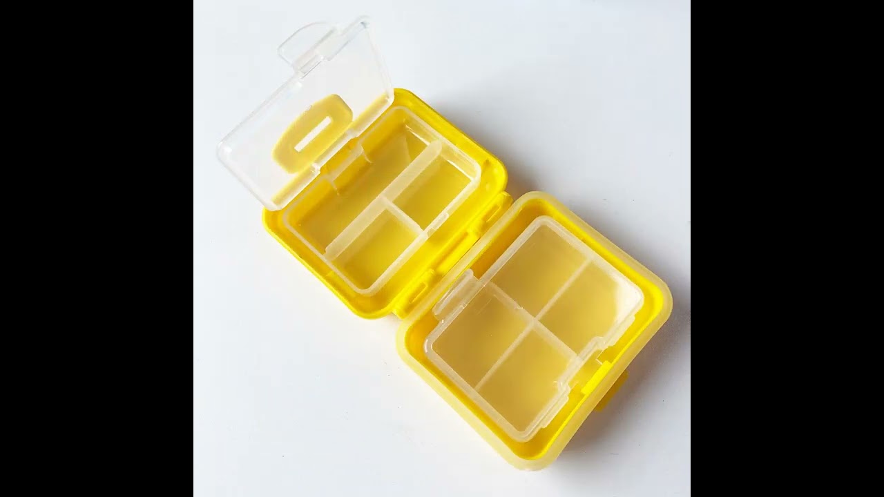 7 Cases Plastic Pill Box Portable Pocket Travel Plastic Pill Box