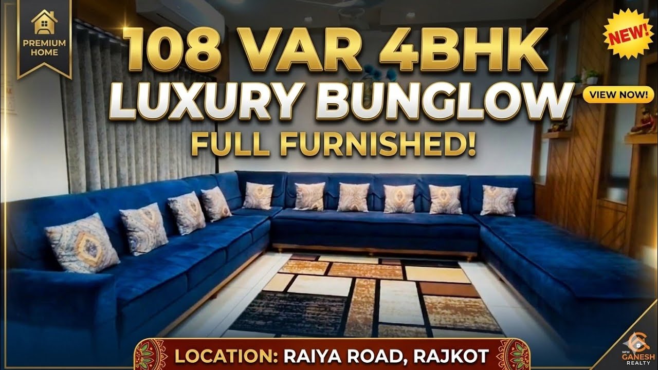 108 VAR || BUNGALOW || 4BHK || FULLY FURNISHED || WITH ELECTRIC ITEMS
