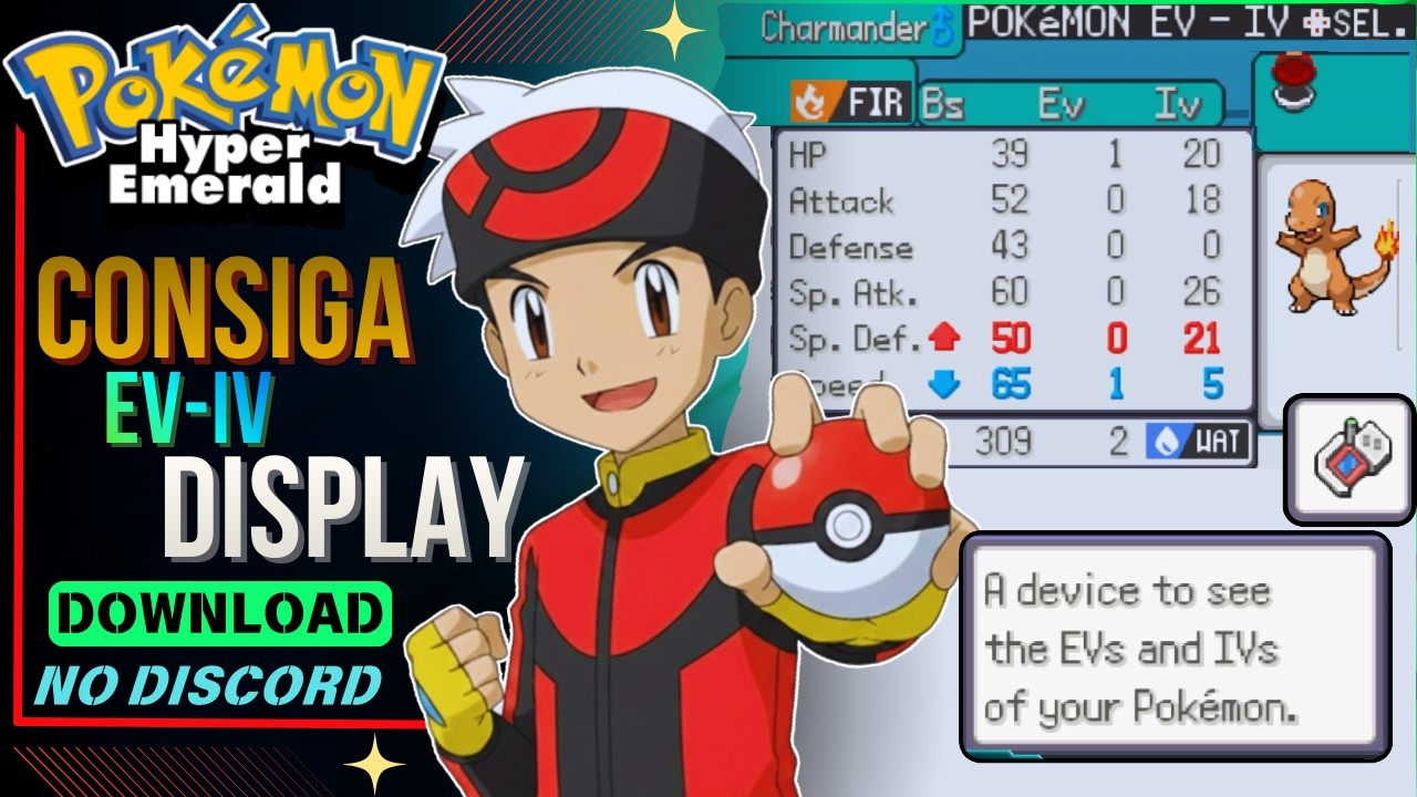 POKÉMON: HYPER EMERALD RAIBOW ERASER V5.7: COMO CONSEGUIR | O ITEM EV-IV DISPLAY – E COMO USAR‼ 🇧🇷
