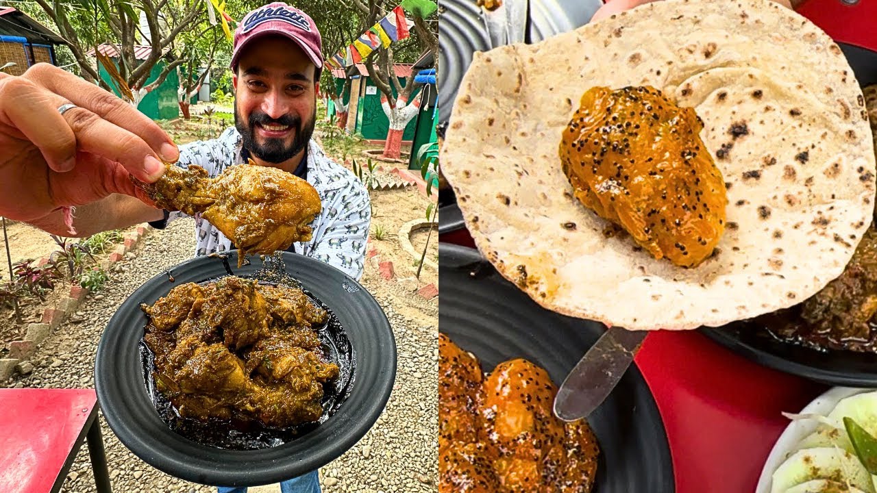 बिच्छू घांस से बना चिकन & पहाड़ी आम की सब्ज़ी कभी खाई है | Unique PAHADI RECIPE AT BAGEECHA DEHRADUN