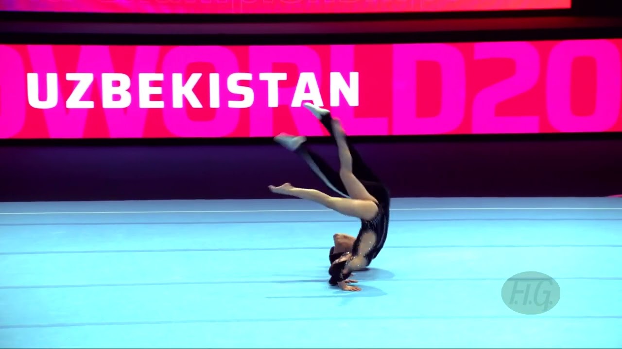 Uzbekistan (UZB) - 2022 Acrobatic Worlds, Baku (AZE) - Dynamic Qualification  Mixed Pair