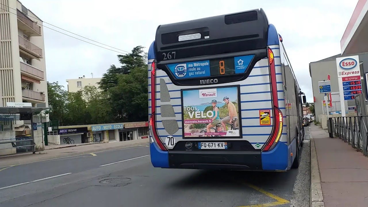 BUS TaM [Iveco Urbanway 12 n°267] Ligne 8 - Cité de l'Arme