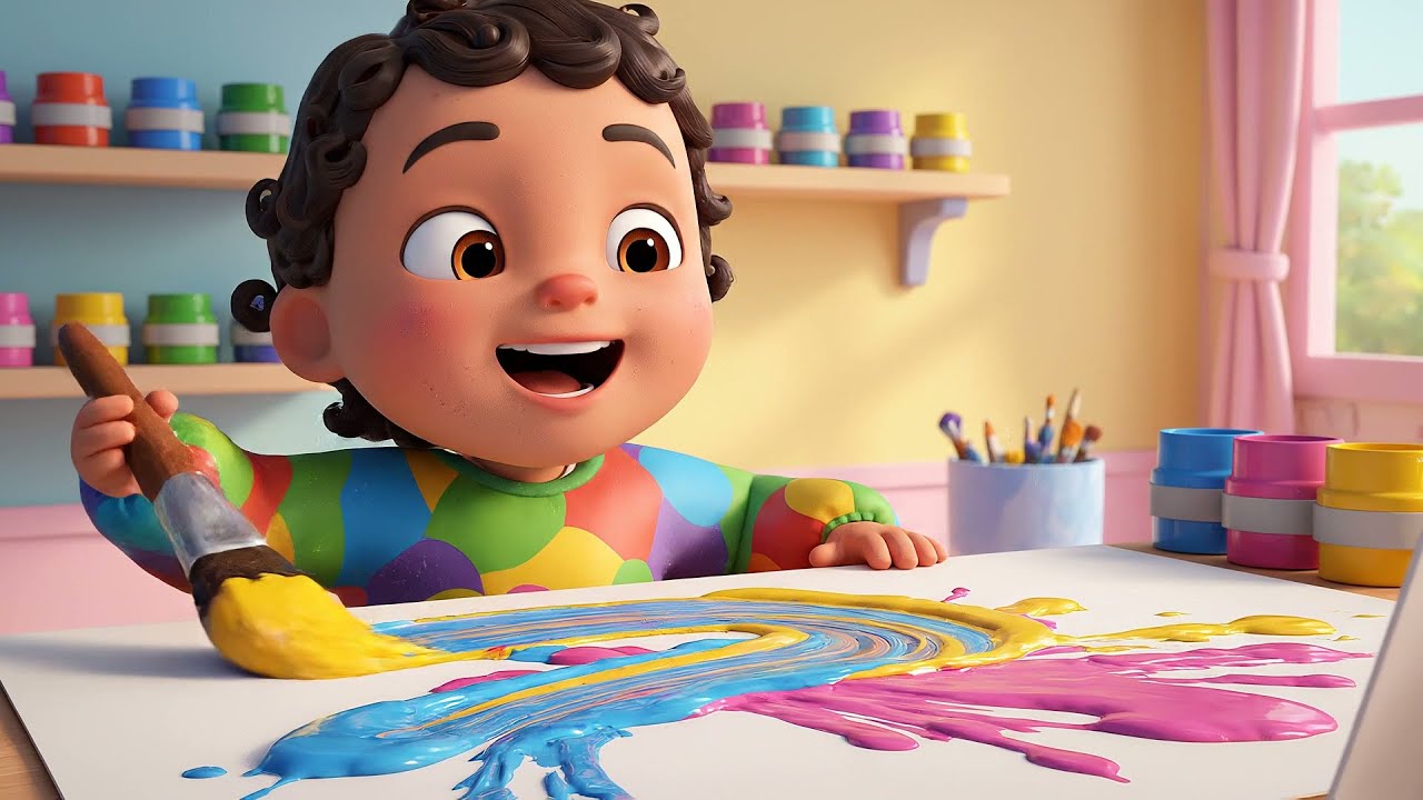 Toca Life Baby Painter mezcló los colores | Canciones Infantiles y Rimas para Niños
