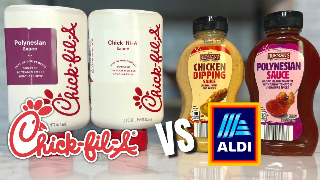 Chick-fil-A Sauces VS Aldi Sauces - Chick-fil-A and Polynesian sauce ￼