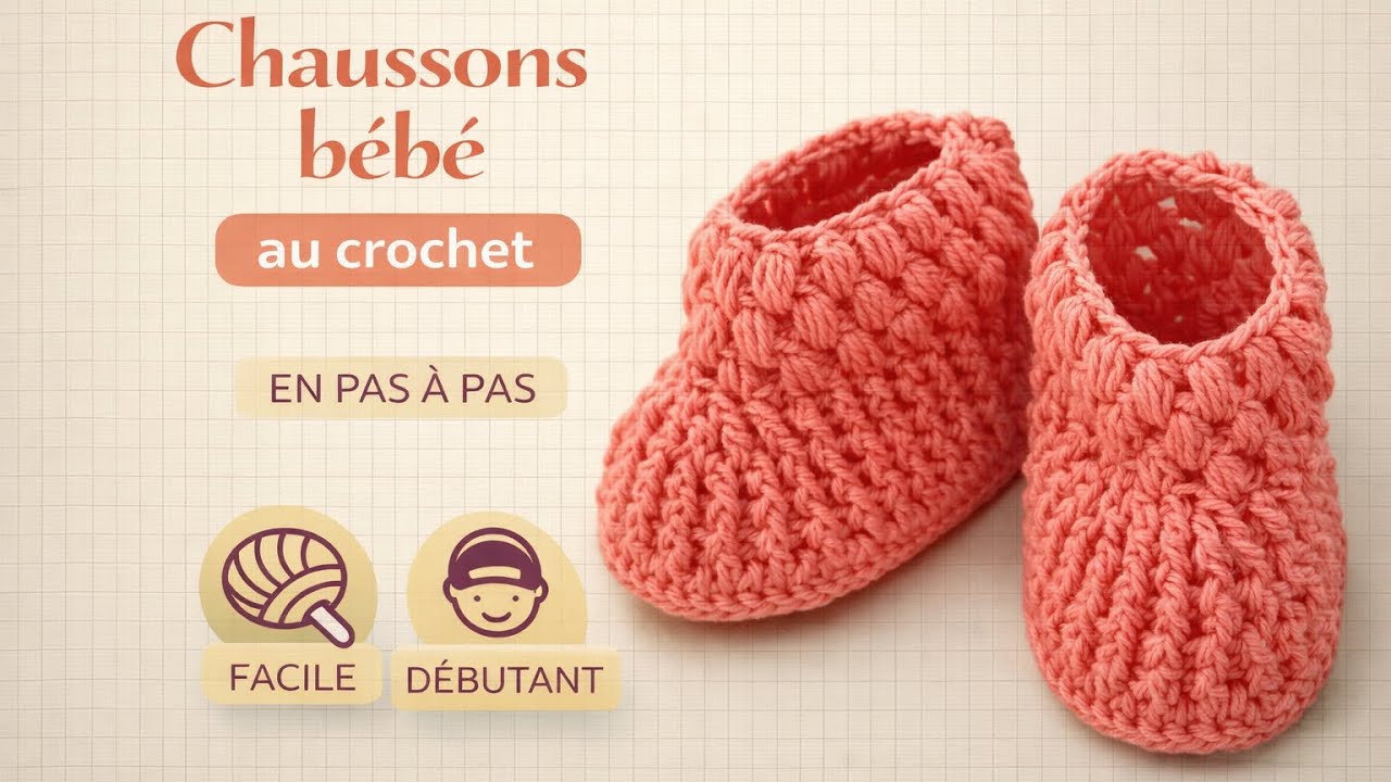 Comment faire des chaussons pour bébé au crochet : tuto en pas à pas