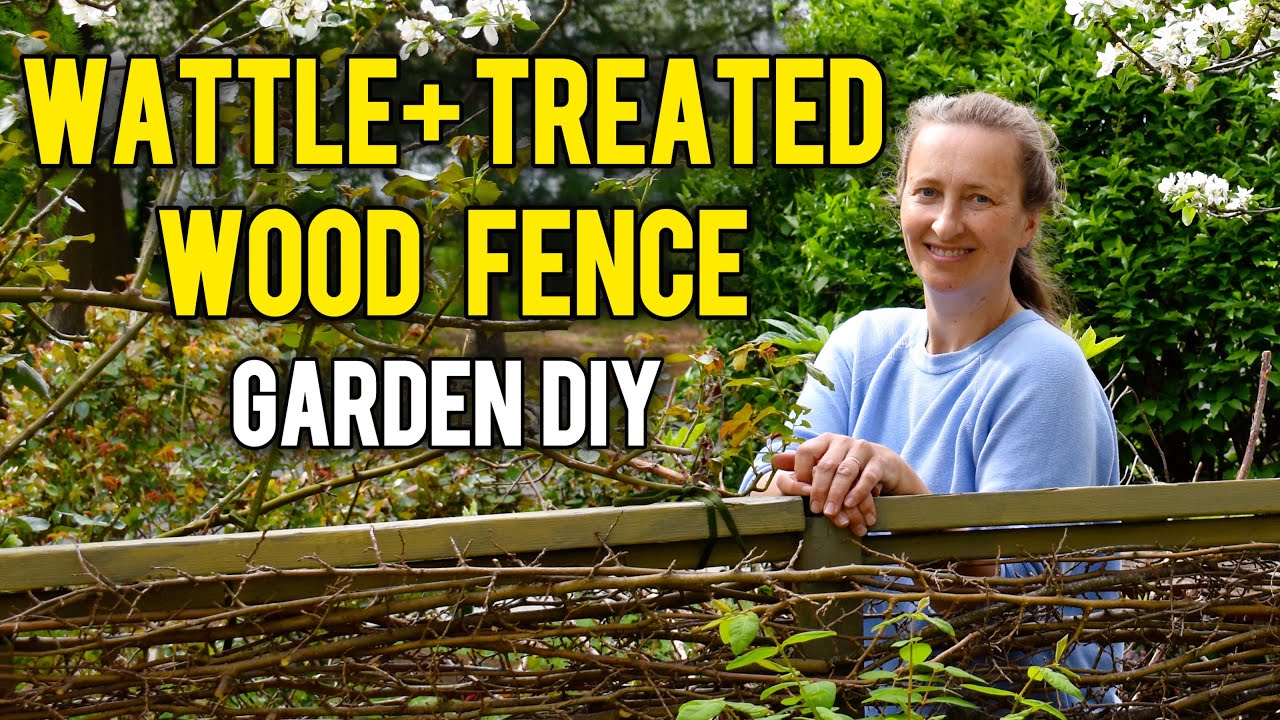 How to Build a Wattle Fence with Treated Wood Frame (Step by Step)