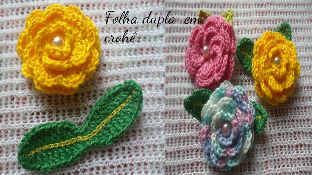 DIY Folha dupla em croche