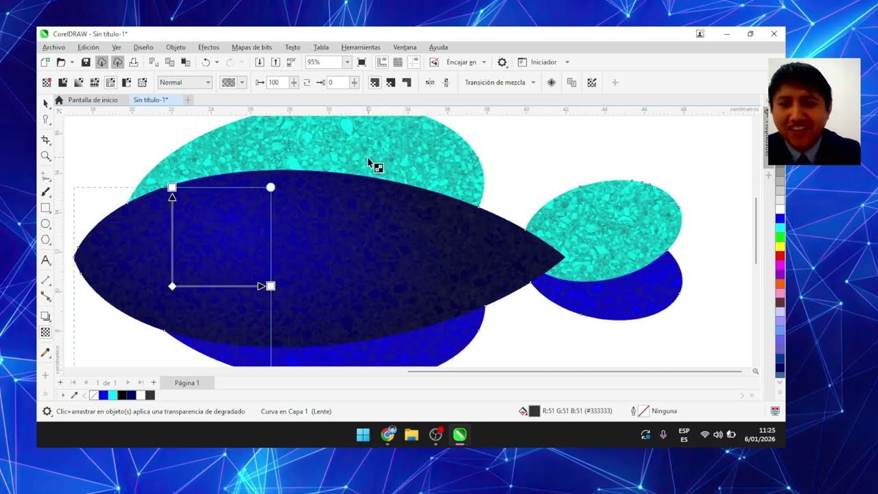 Diseño de un pez en CorelDRAW aplicando textura y división de formas | Miguel Abad
