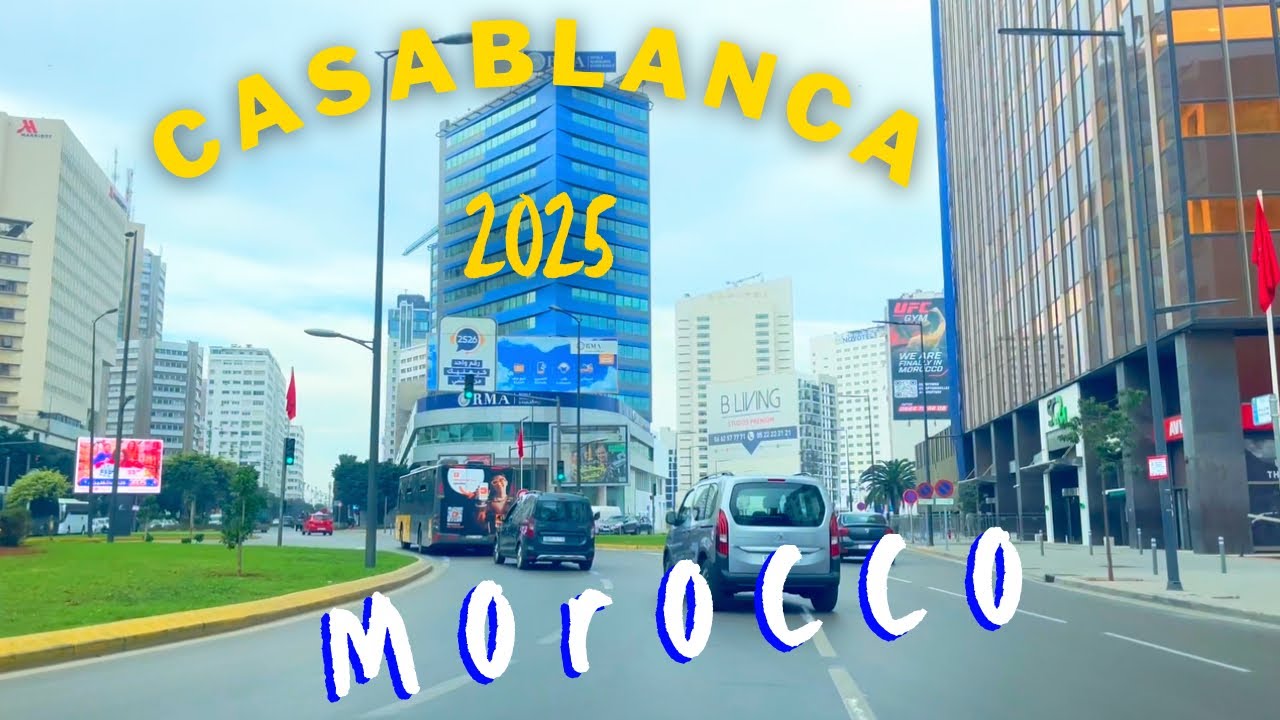 Driving in the streets of Casablanca day and night Morocco 2025 🇲🇦 | Person Walking