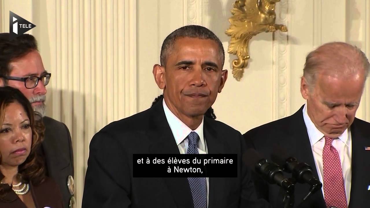 Obama en pleurs lors de sa conférence de presse sur les armes à feu