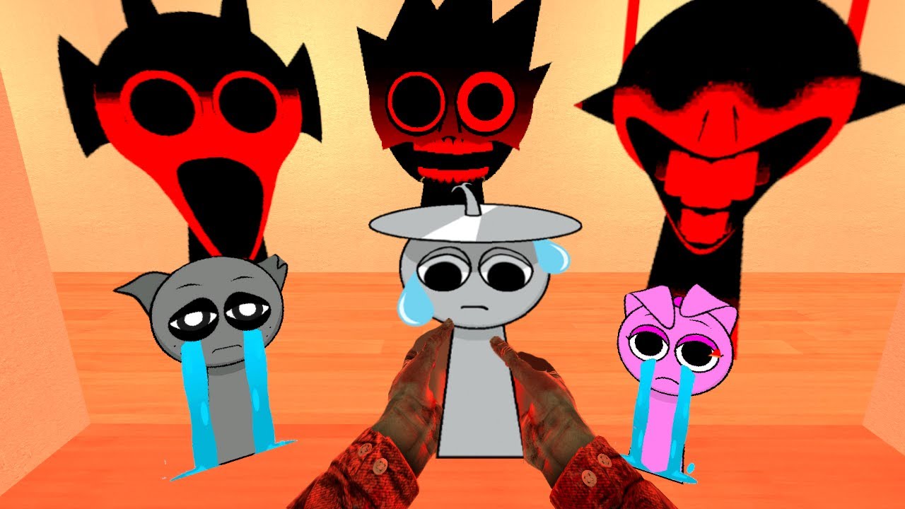Saving Luttle Sad Clurk, Little Sad Pinki, Little Sad Gray and Sad Wenda from Nightmare Sprunkies