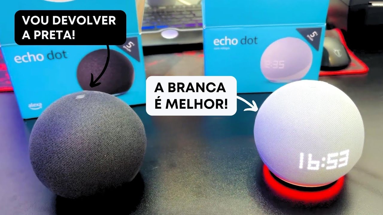 Echo Dot Alexa sem relógio vs Echo Dot Alexa com relógio: Qual é o Melhor da 5ª Geração?