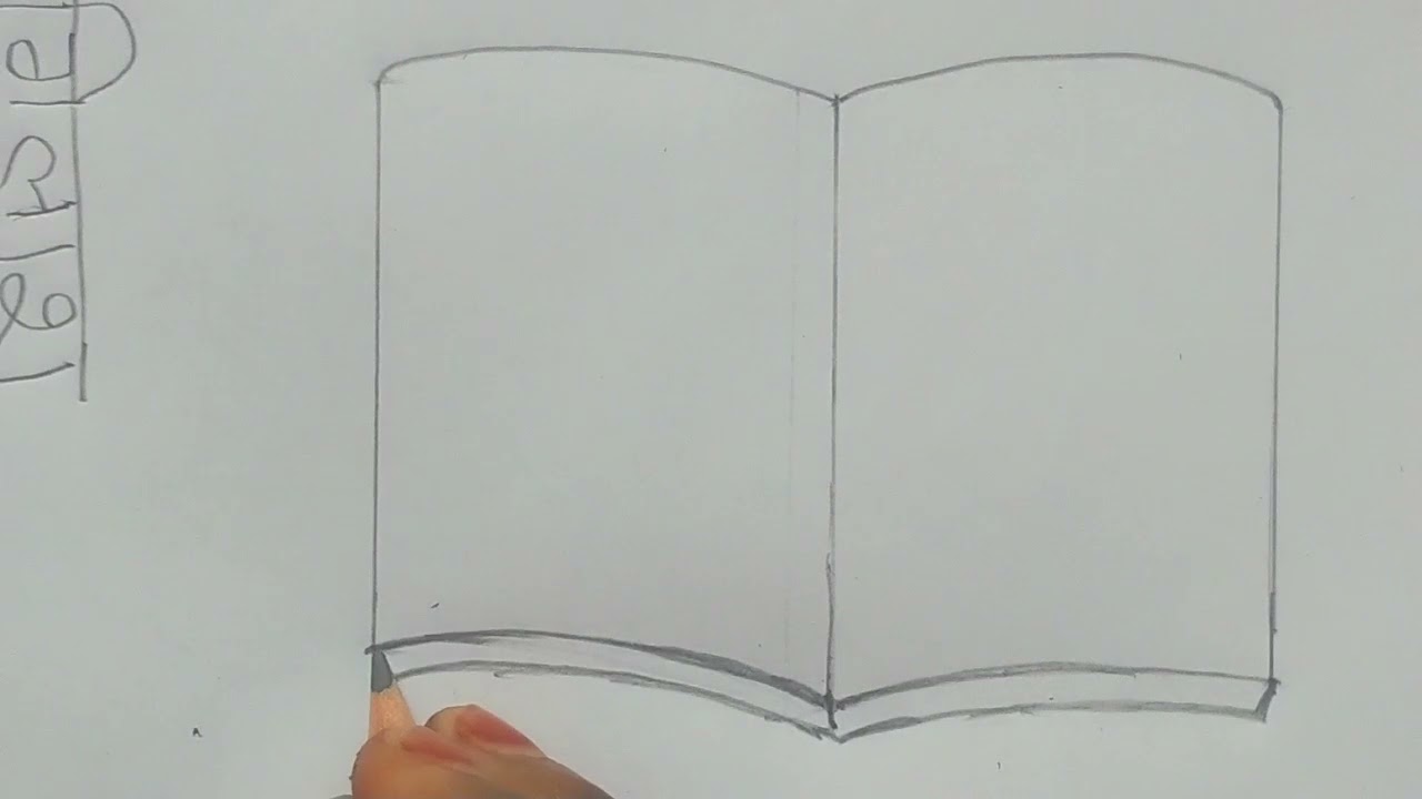Book Drawing/खुली किताब का चित्र बनाने का आसान तरीका/how to draw a book step by step