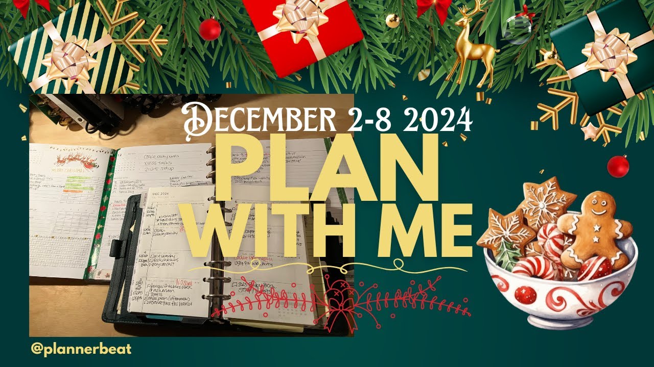 Plan With Me || Filofax Personal Rings || Happy Planner | Dec 2-8 || Christmas Freezer Cookies