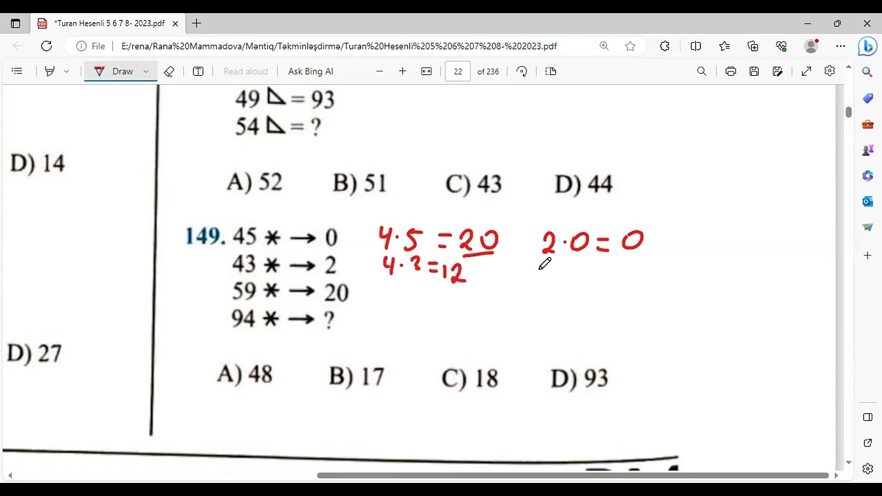 Turanan Həsənli. Riyazi məntiq Operatorlar 140 163