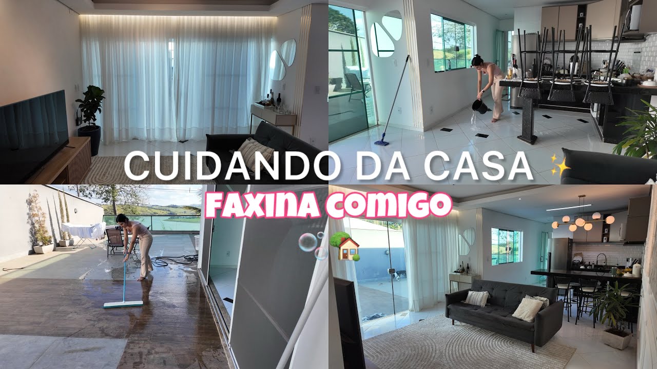 Meu marido foi viajar e eu resolvi lavar a casa! FAXINA COMPLETA NA CASA 🏠💕 MOTIVAÇÃO DE FAXINA CEDO