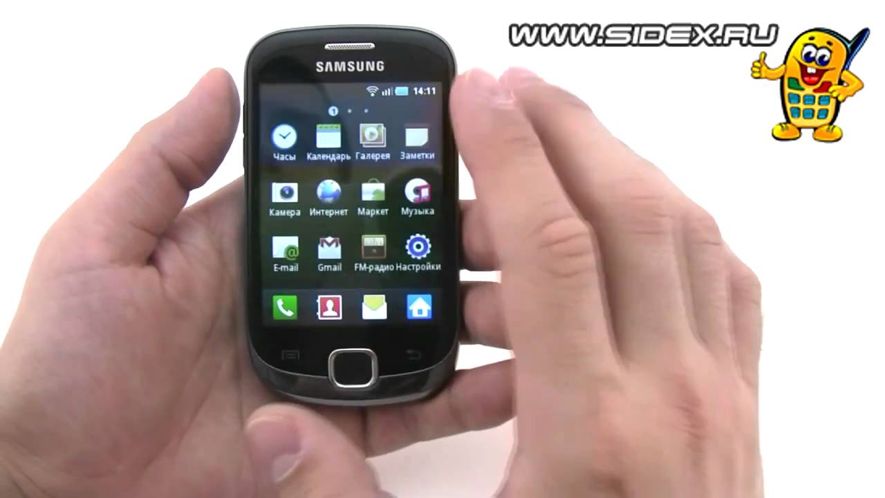 Sidex.ru: Видеообзор смартфона Samsung Galaxy Fit S5670 (rus)