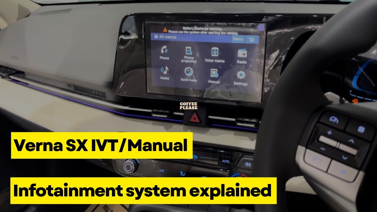 Hyundai Verna SX 2023 infotainment System | How to Connect iPhone or Android phone