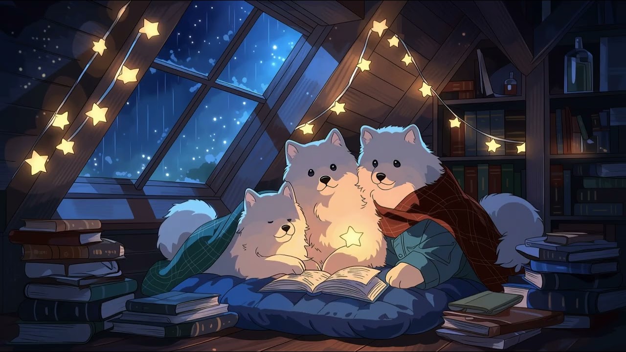 🌧️ 雨天窗邊的薩摩耶 | 下雨天放鬆音樂 — Rainy Day Lofi Beats