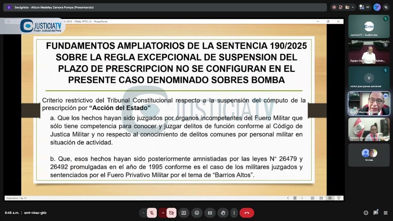 Juicio oral contra Vladimiro Montesinos Torres y Víctor Penas Sandoval - Caso Sobres Bomba