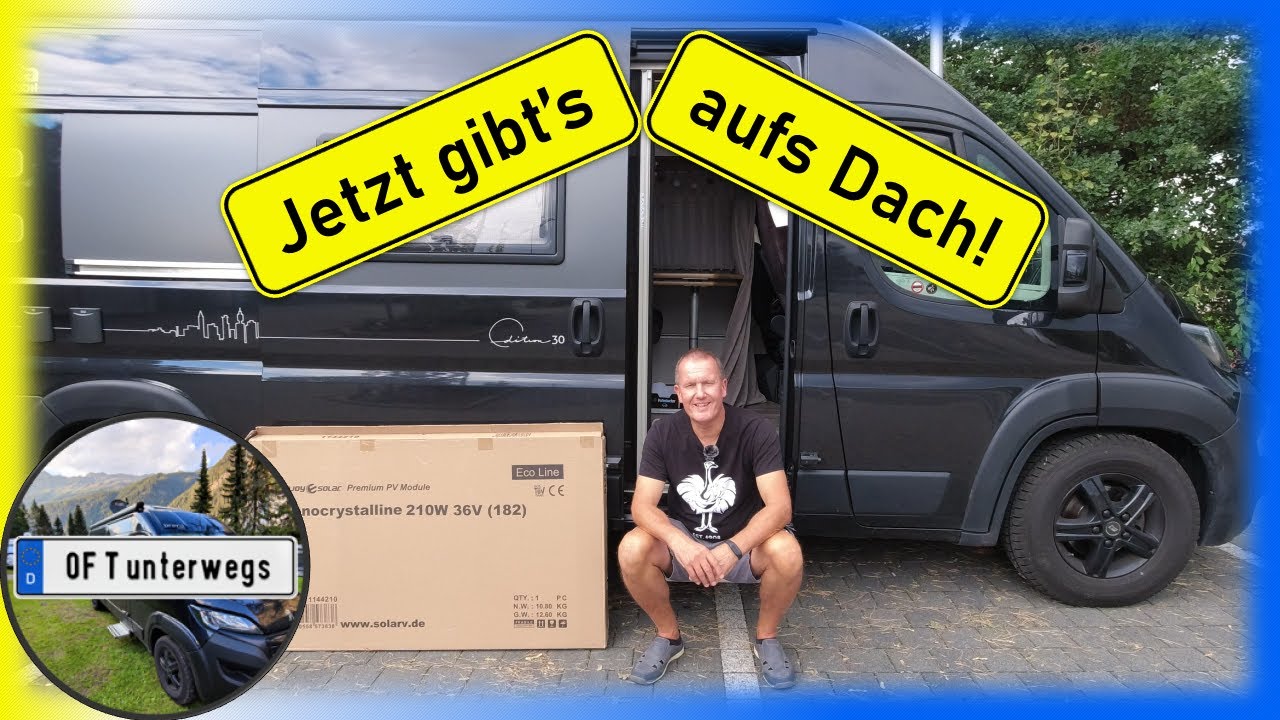 Großes Solarpanel 🌤️ aufs Dach! Optimale Flächenausnutzung auf meinem Kastenwagen Wohnmobil