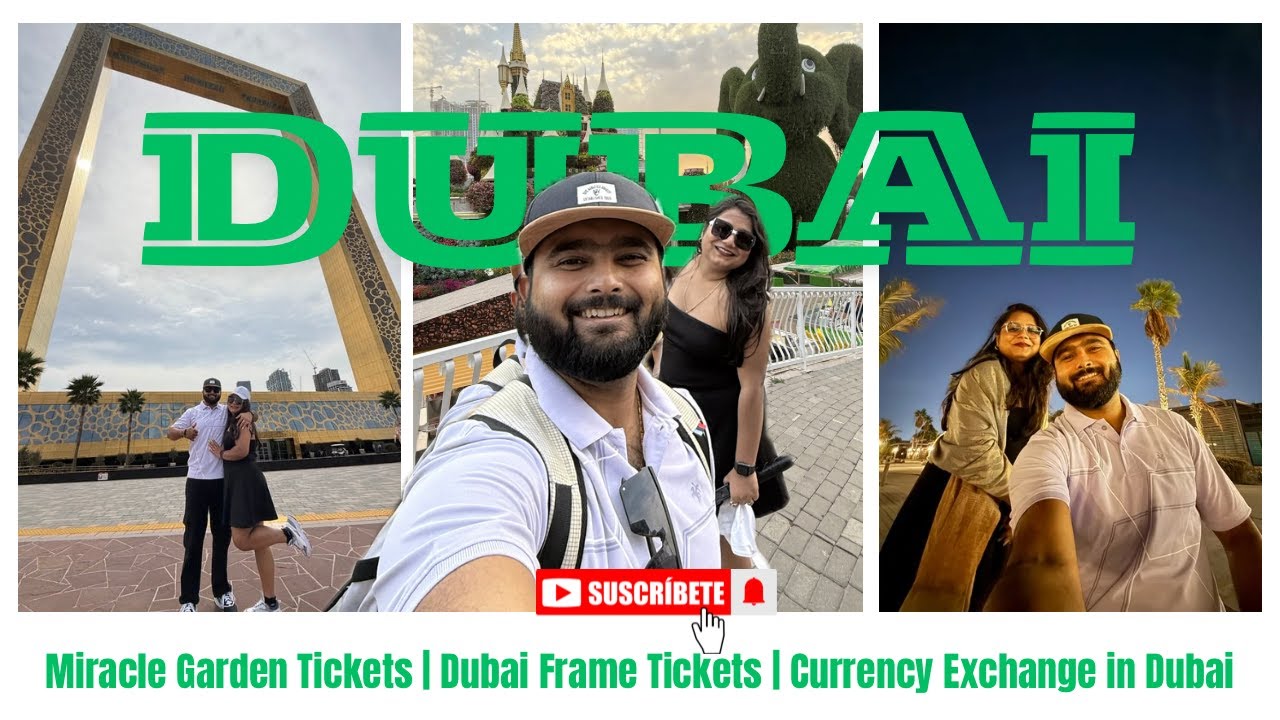 Ep3: Currency Exchange in Dubai | Visit to Dubai Frame, Miracle Garden & La Mer Beach | How to Reach