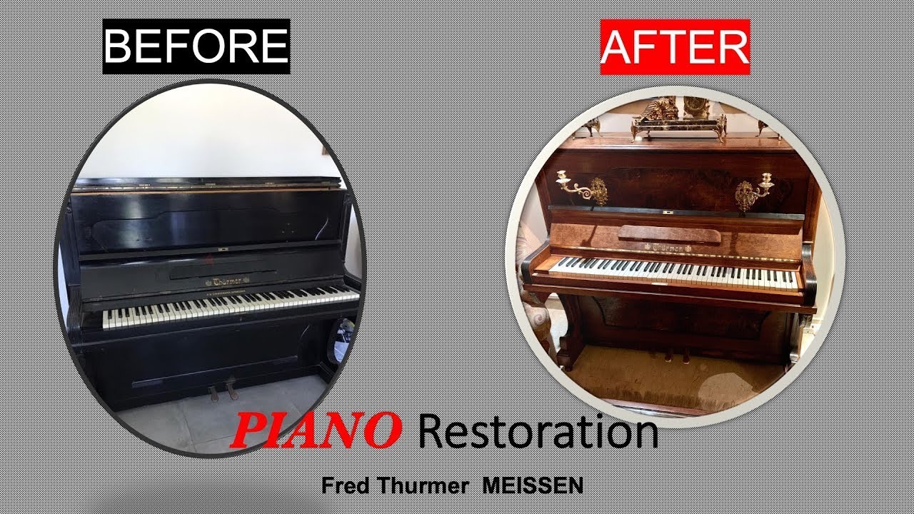 1907 Piano Restoration Before & After   Fred Thurmer Piano