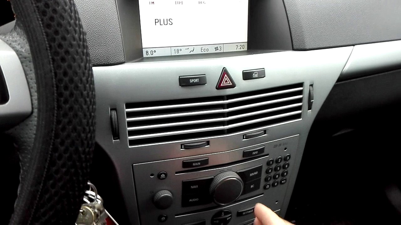 Astra H 2009 radio cd70 navi i CID menu PL