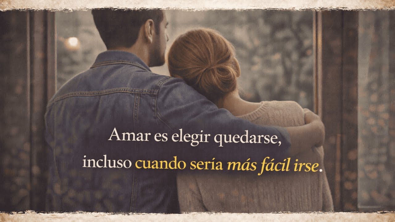 “Amar es elegir quedarse, incluso cuando sería más fácil irse.”